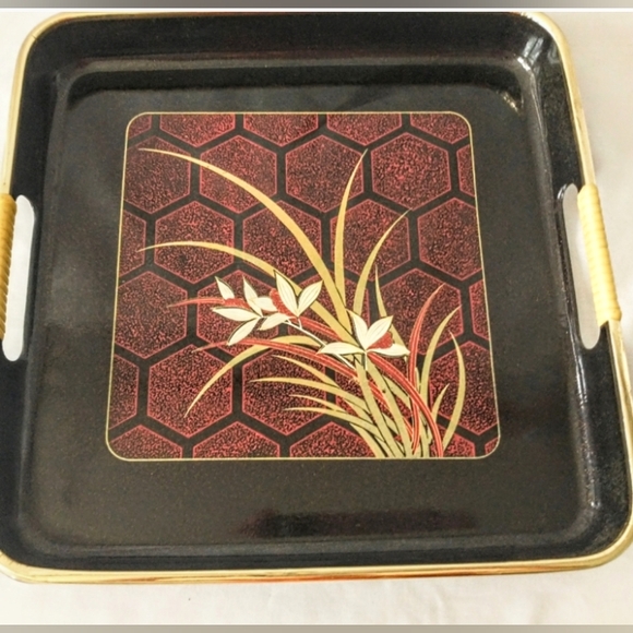 Japanese Laquerware Nesting Trays - 3 Mid Century Trays - Picture 10 of 13